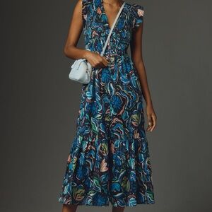 The Peregrine Midi Dress in Sapphire